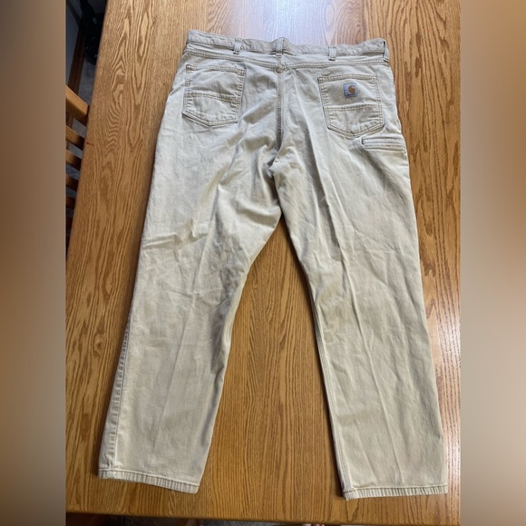 Carhartt Men’s Canvas Relaxed Fit Cargo Work Utility Pants Size 44x31 - Picture 3 of 9